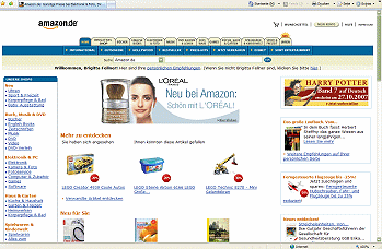 Homepage Amazon